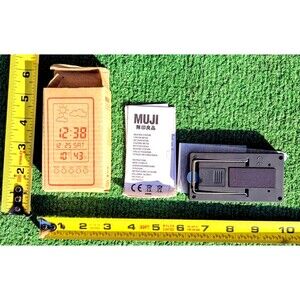 2003 Muji Digital Compact Alarm Clock Weather Station Thermometer+Temp+Alarm NOS